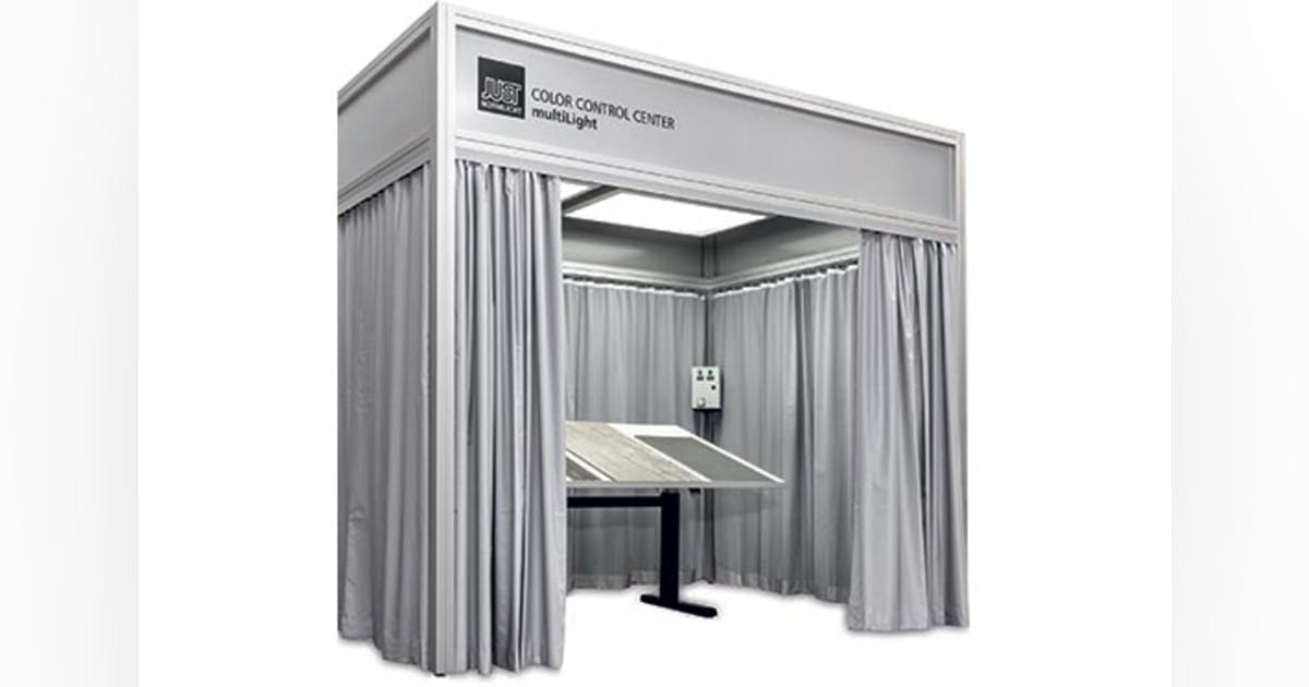 Latest viewing booth provides three different options for lighting ...