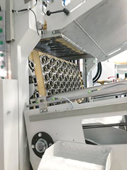 Gabler's new M100 unit forms flange-seal PP cups with a diameter of 71mm on an 84-cavity tool. Gabler's new M100 unit forms flange-seal PP cups with a diameter of 71mm on an 84-cavity tool.