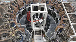 The extrusion section of the 13-layer, triple-bubble extrusion line from Kuhne.
