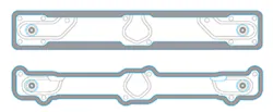 The ECOflow hot-runner system, bottom, lowers energy consumption by about 25 percent compared to a conventional system, top. The ECOflow hot-runner system, bottom, lowers energy consumption by about 25 percent compared to a conventional system, top.