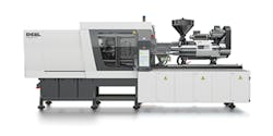 An Engel e-motion 740/220 all-electric uses cube mold technology, inset, to reduce production costs and packaging weight while increasing consumer safety. An Engel e-motion 740/220 all-electric uses cube mold technology, inset, to reduce production costs and packaging weight while increasing consumer safety.