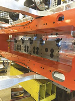 The upgraded scalariform stationary platen The upgraded scalariform stationary platen