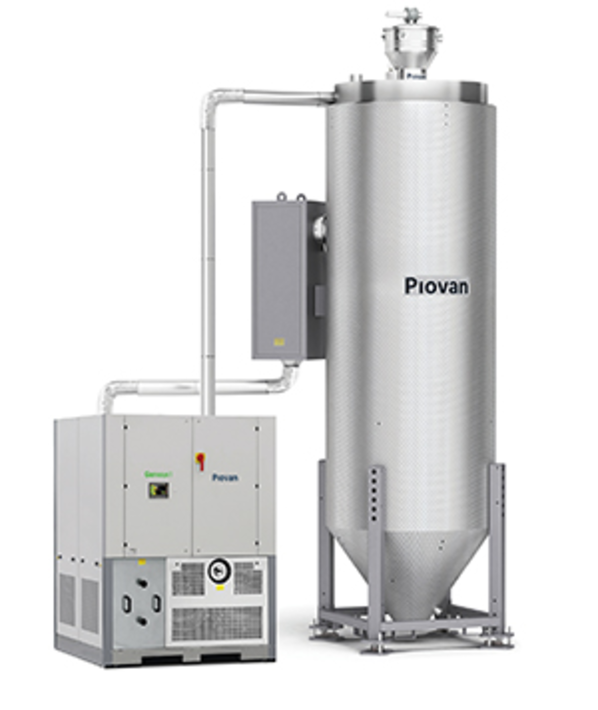 Una-Dyn's GenesysR drying system uses 'reactor drying technology,' which yields energy savings of about 60 percent compared to a conventional drying system./Universal Dynamics Inc.