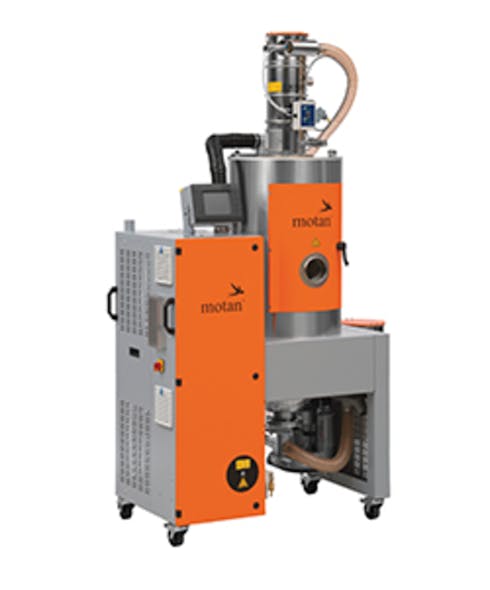 Motan&apos;s Luxor EM A mobile dryer is designed for use with hygroscopic resins./Motan Inc.