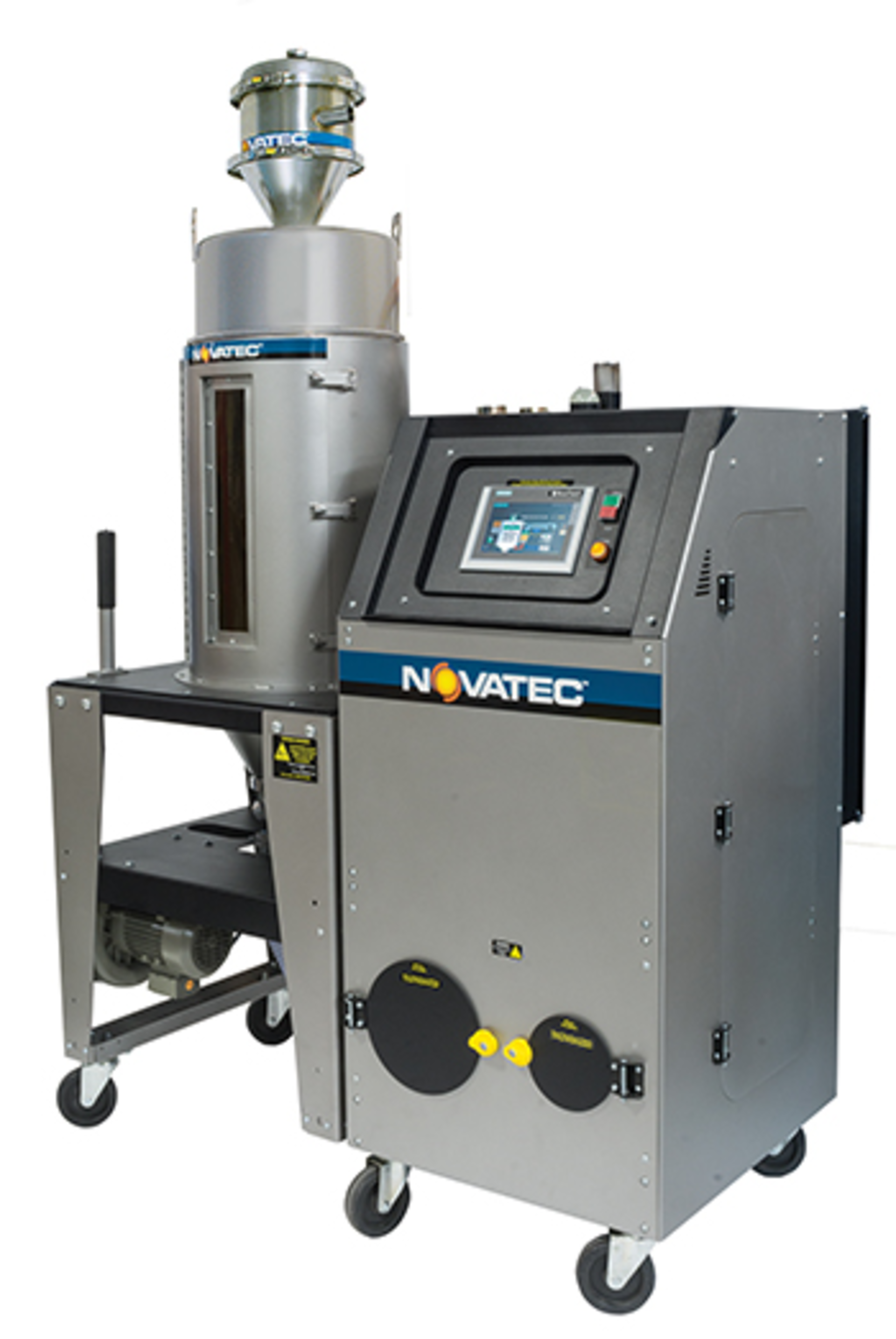 Novatec's NovaWheel Plus desiccant wheel dryers come with upgraded controls, including an energy-saving Overdry Protection feature./Novatec Inc.