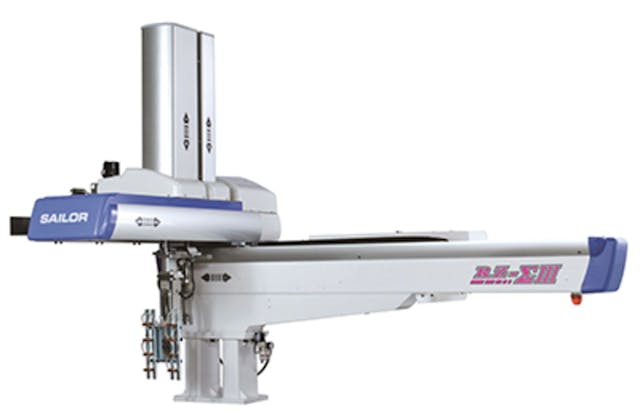 Sailor&apos;s RZ Sigma-III robot has a take-out dry cycle time of less than 0.8 second.