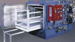 PCT has specially configured a pyrolysis oven for cleaning blown film dies.