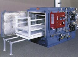 PCT has specially configured a pyrolysis oven for cleaning blown film dies. PCT has specially configured a pyrolysis oven for cleaning blown film dies.