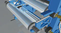 Breyer’s “drawer†shelving system provides a quicker roll exchange.