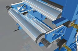 Breyer’s “drawer†shelving system provides a quicker roll exchange. Breyer’s “drawer†shelving system provides a quicker roll exchange.