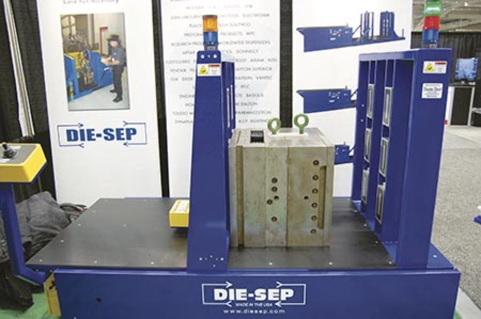 Die-Sep&acirc;&euro;&trade;s first all-electric mold separator at work