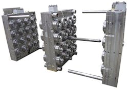 StackTeck Systems' high-cavitation tool specially designed to produce single-serving cups with wraparound labels. StackTeck Systems' high-cavitation tool specially designed to produce single-serving cups with wraparound labels.