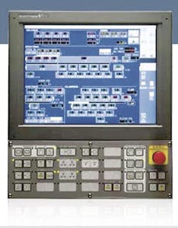 Toshiba is beta testing a new software module for use with its V50 machine controller to allow molders to monitor process conditions remotely. Toshiba is beta testing a new software module for use with its V50 machine controller to allow molders to monitor process conditions remotely.