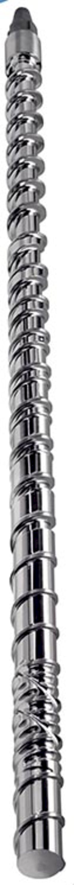 Nordson's Xaloy Efficient barrier screw is part of a complete screw and barrel package for processing polylactic acid (PLA). Nordson's Xaloy Efficient barrier screw is part of a complete screw and barrel package for processing polylactic acid (PLA).