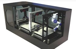 The Excel-series platform provides a parallel-gantry configuration supporting multiple simultaneous processes including additive and subtractive manufacturing. The Excel-series platform provides a parallel-gantry configuration supporting multiple simultaneous processes including additive and subtractive manufacturing.