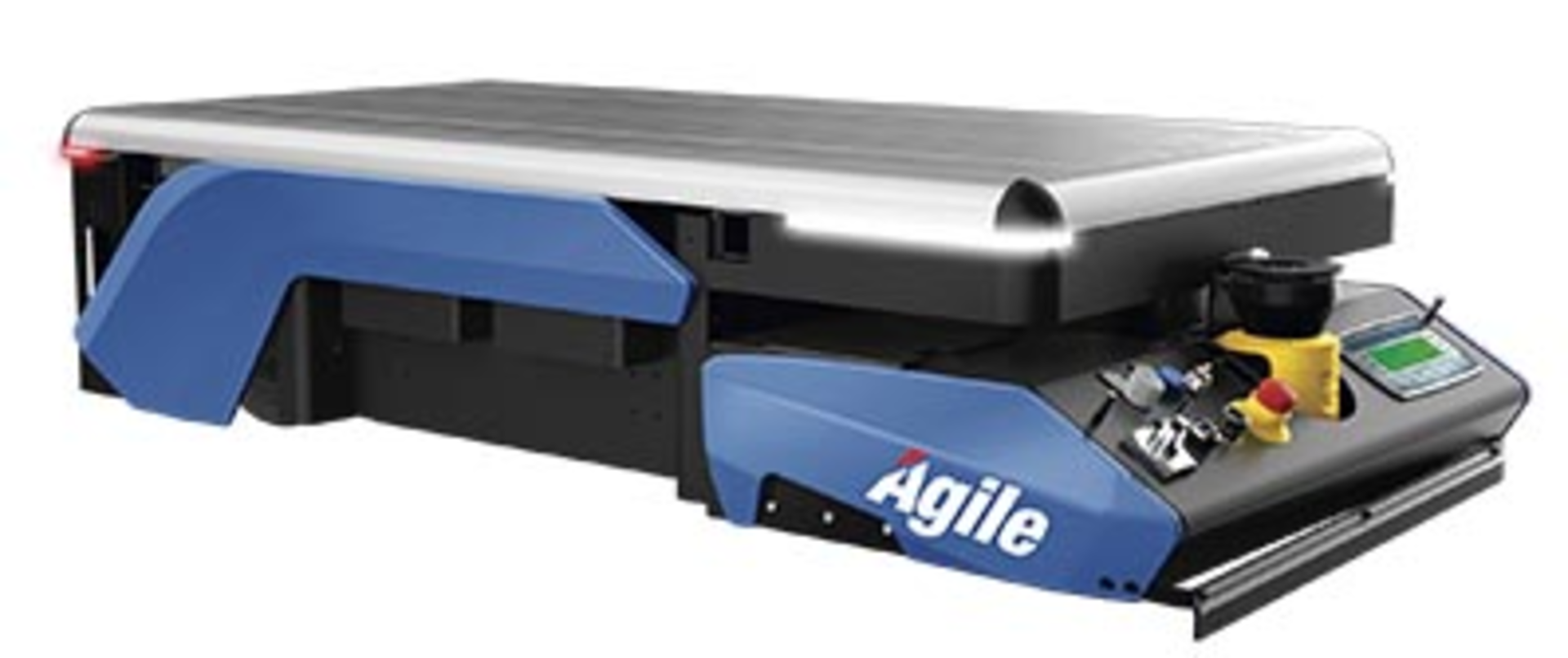 Comau's Agile 1500 can carry up to 3,307 pounds, with a maximum speed of 5.6 feet per second. The advanced AGV uses both natural and magnetic navigation.