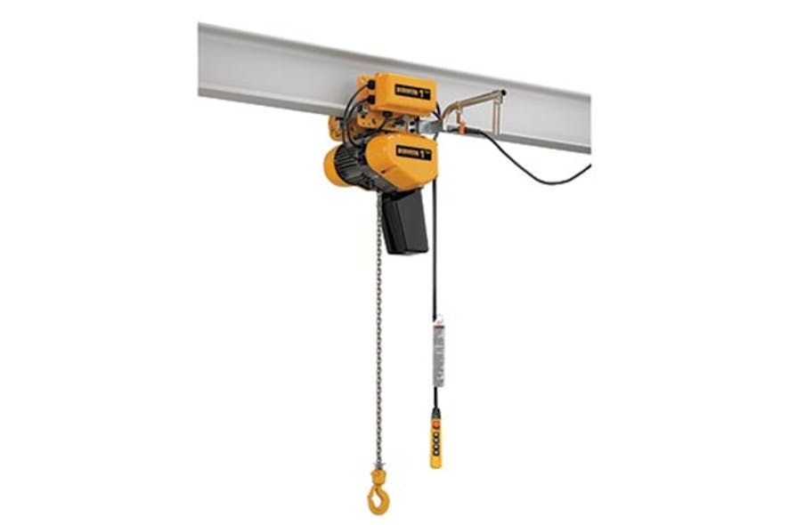 Harrington chain hoist boasts dual speeds Plastics Machinery