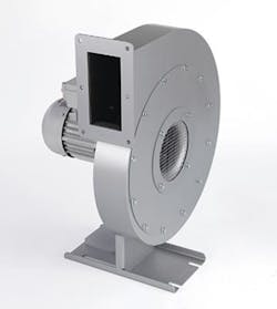 Leister's RBR blower, when combined with a double-flange air heater, can capture energy from air as hot as 600 degrees Fahrenheit. Leister's RBR blower, when combined with a double-flange air heater, can capture energy from air as hot as 600 degrees Fahrenheit.