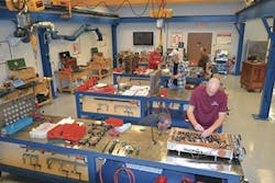 Bench placement and height are a few of the factors to consider in toolroom design. Bench placement and height are a few of the factors to consider in toolroom design.