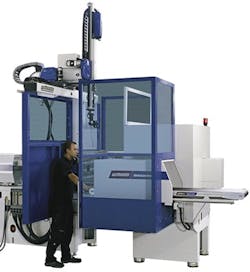 Wittmann Battenfeld claims its Insider system can save as much as 50 percent of the floor space of a conventional automation system. Wittmann Battenfeld claims its Insider system can save as much as 50 percent of the floor space of a conventional automation system.