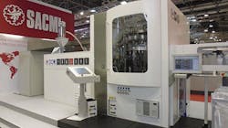 A Sacmi compression blow forming machine A Sacmi compression blow forming machine