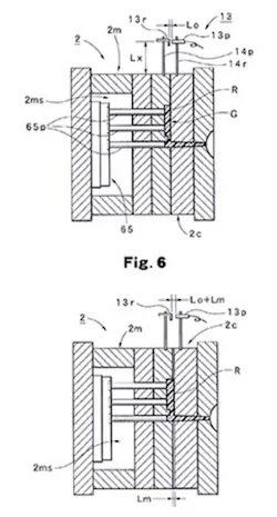 Nissei's patent covers a mold-clamping apparatus and controller that compensate for deflection of the mold. Nissei's patent covers a mold-clamping apparatus and controller that compensate for deflection of the mold.