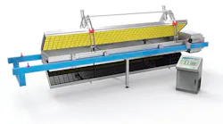 An Irwin thermoformer that Ceramicx retrofitted with new platens. The machine achieved 40 percent energy savings versus the original, according to Ceramicx. Linpac Packaging, Featherstone, England, is using the machine.