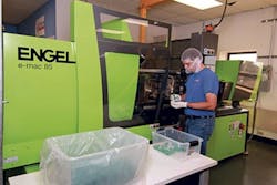 One of Extreme Molding's new all-electric Engel e-mac machines One of Extreme Molding's new all-electric Engel e-mac machines