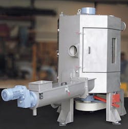 Herbold's HVT series of centrifugal dryers features a new design in which material is conveyed vertically through the drying chamber rather than horizontally. The dryers can provide a significant reduction in energy consumption.. Herbold's HVT series of centrifugal dryers features a new design in which material is conveyed vertically through the drying chamber rather than horizontally. The dryers can provide a significant reduction in energy consumption..