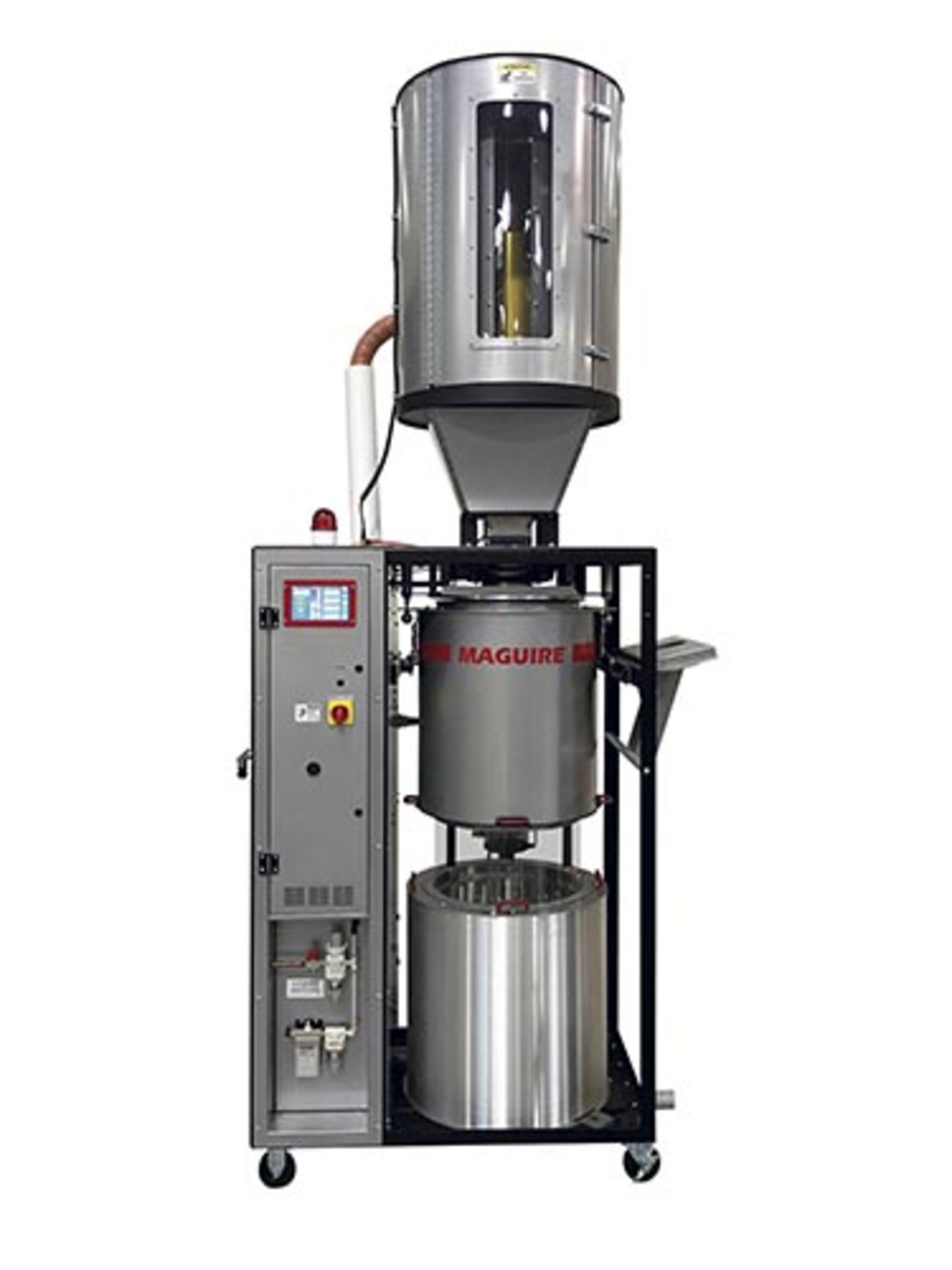 The VBD 300 vacuum dryer and its screen display