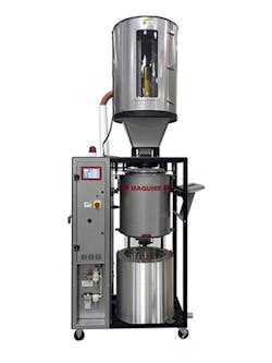 The VBD 300 vacuum dryer and its screen display The VBD 300 vacuum dryer and its screen display