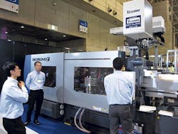 A high-speed packaging machine for super-thin-wall container molding, Sumitomo (SHI) Demag's new SE350HSZ-Pack is the largest in the SE-HSZ-Pack line. A high-speed packaging machine for super-thin-wall container molding, Sumitomo (SHI) Demag's new SE350HSZ-Pack is the largest in the SE-HSZ-Pack line.