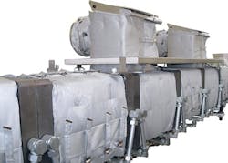 Leistritz Extrusion customizes insulation wraps to fit over extruder barrels. Leistritz Extrusion customizes insulation wraps to fit over extruder barrels.