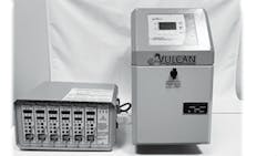 A Vulcan YK-D modular controller, left, and mold temperature controller/Vulcan Plastic Machinery A Vulcan YK-D modular controller, left, and mold temperature controller/Vulcan Plastic Machinery
