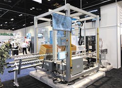 Proco Machinery's Robo Packer system costs 50 percent less than automation solutions using conventional robots./PMM Proco Machinery's Robo Packer system costs 50 percent less than automation solutions using conventional robots./PMM