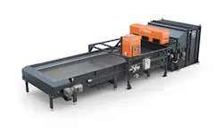 Tomra's Autosort machine, above, is upgraded with Tomra Sharp Eye technology to separate single-layer PET thermoformed trays from PET bottles.