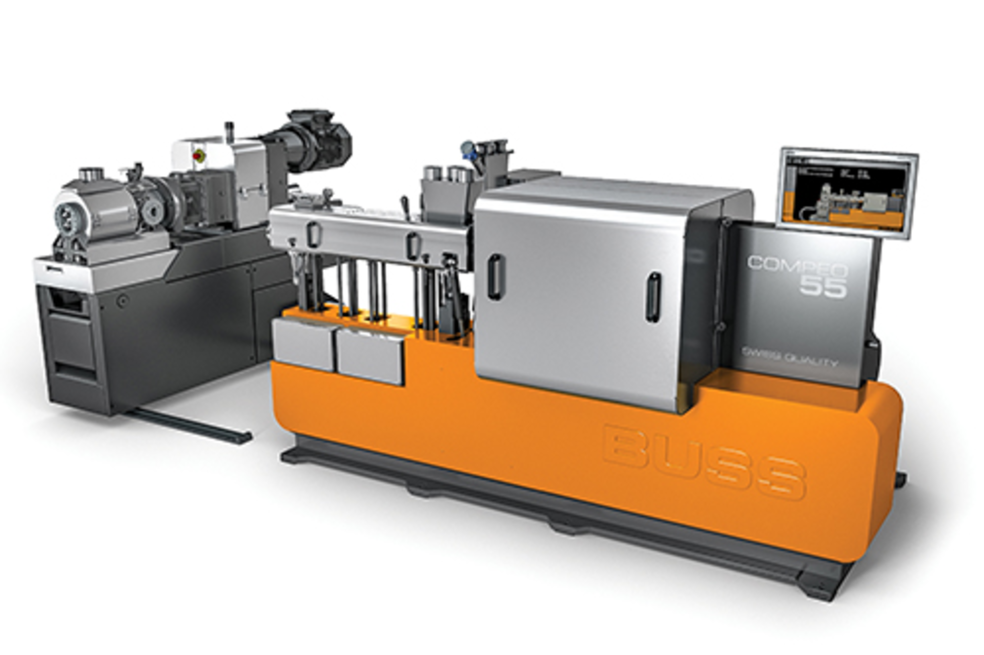 The Compeo line of compounders from Buss is fully configurable with interchangeable screw elements./Buss Inc. USA