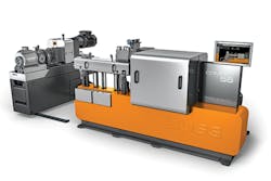 The Compeo line of compounders from Buss is fully configurable with interchangeable screw elements./Buss Inc. USA The Compeo line of compounders from Buss is fully configurable with interchangeable screw elements./Buss Inc. USA