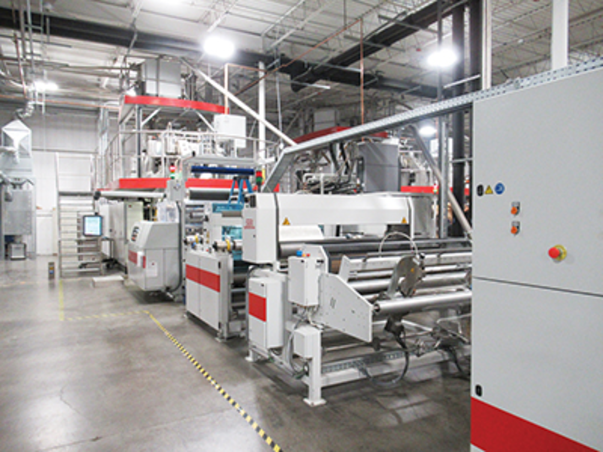A Starlinger Viscotec recycling line with two twin-screw extruders installed earlier this year is part of Lacerta&acirc;&euro;&trade;s strategy to produce its own sheet containing recycled content./PMM