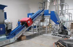 Lacerta has two lines with Zerma granulators to process scrap material./PMM Lacerta has two lines with Zerma granulators to process scrap material./PMM