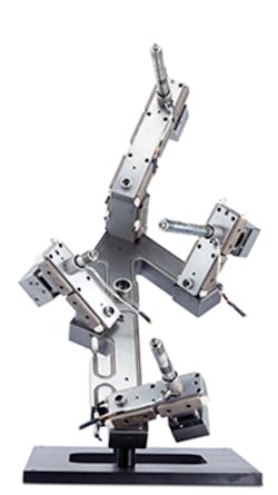 Mold-Masters' enhanced Dura+ hot-runner system is designed to handle abrasive and corrosive resins for molding automotive lenses./Mold-Masters Ltd. Mold-Masters' enhanced Dura+ hot-runner system is designed to handle abrasive and corrosive resins for molding automotive lenses./Mold-Masters Ltd.