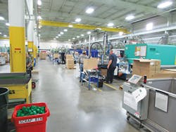 Cobra’s energy-efficient plant, built in 2008, contains 19 injection molding machines./PMM Cobra’s energy-efficient plant, built in 2008, contains 19 injection molding machines./PMM