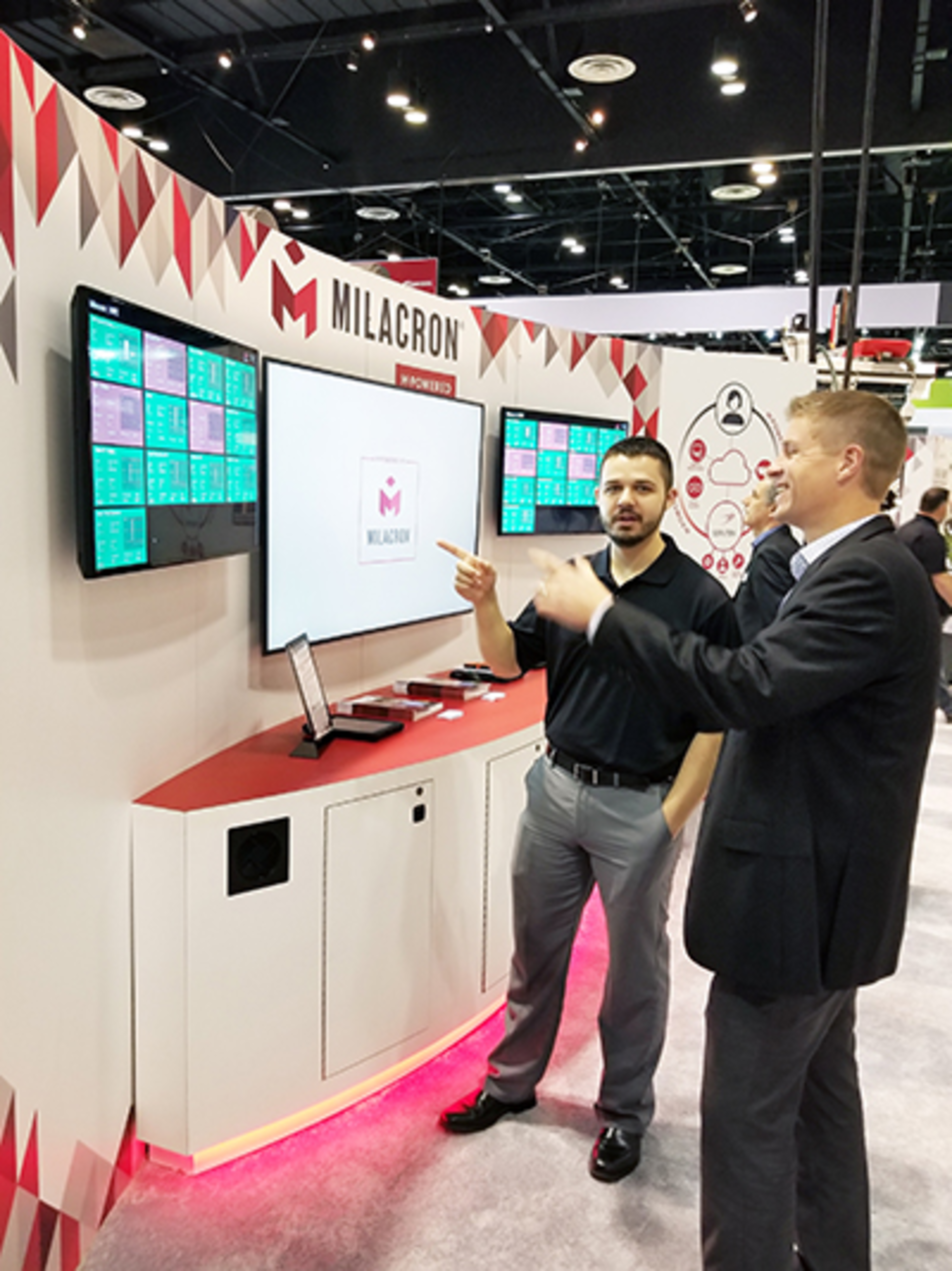 Milacron debuts its M-Powered IoT suite of services at NPE2018./PMM