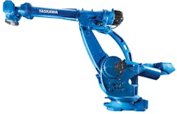 The MH900 materials-handling robot./Yaskawa America Inc. Motoman Robotics Division The MH900 materials-handling robot./Yaskawa America Inc. Motoman Robotics Division