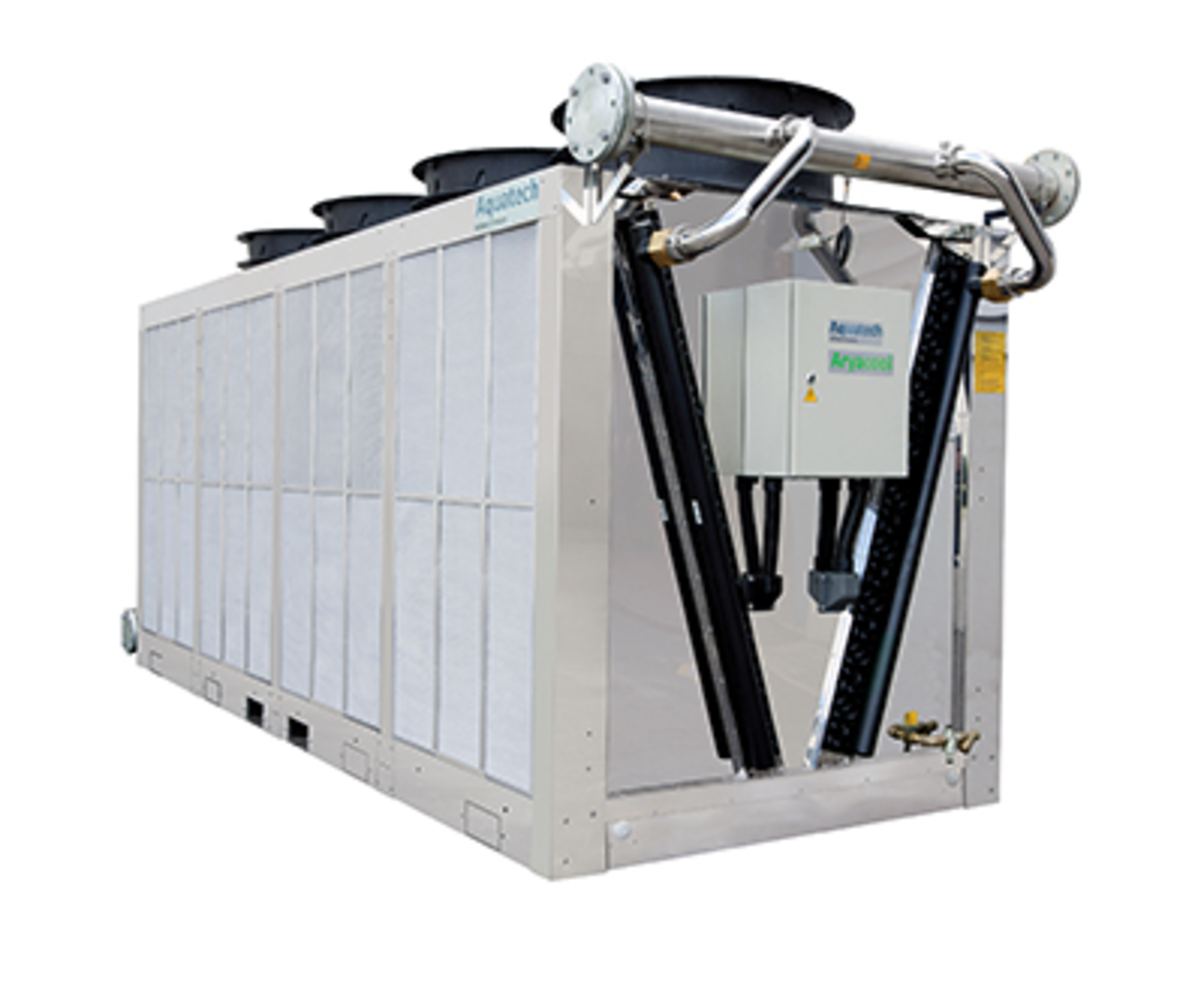 Aryacool coolers, a part of Una-Dyn's Aquatech process water cooling equipment, use a pressurized circuit to keep the process water clean./Universal Dynamics Inc.