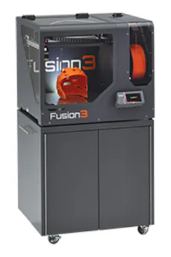 The F410 FFF 3-D printer boasts interchangeable print heads capable of providing speed or fine print detail./ Fusion3 Design LLC The F410 FFF 3-D printer boasts interchangeable print heads capable of providing speed or fine print detail./ Fusion3 Design LLC
