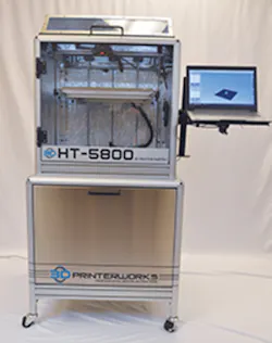3D PrinterWorks' HT-5800 is a high-temperature, FFF 3-D printer designed to produce precision parts./3D PrinterWorks LLC 3D PrinterWorks' HT-5800 is a high-temperature, FFF 3-D printer designed to produce precision parts./3D PrinterWorks LLC