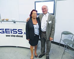 Manfred Geiss stands with his wife, Klara, who is a financial manager and has been with the company now known as Geiss AG for 58 years./PMM