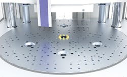 The rotary table of the VPower R/Wittmann Battenfeld Inc. The rotary table of the VPower R/Wittmann Battenfeld Inc.