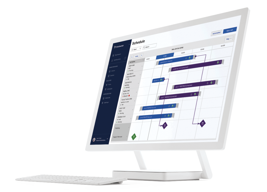 3YourMind&rsquo;s Agile software manages the scheduling and prioritization of parts production.